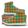 Saint Patrick's Day Irish Tartan Print High Top Sneakers-grizzshop