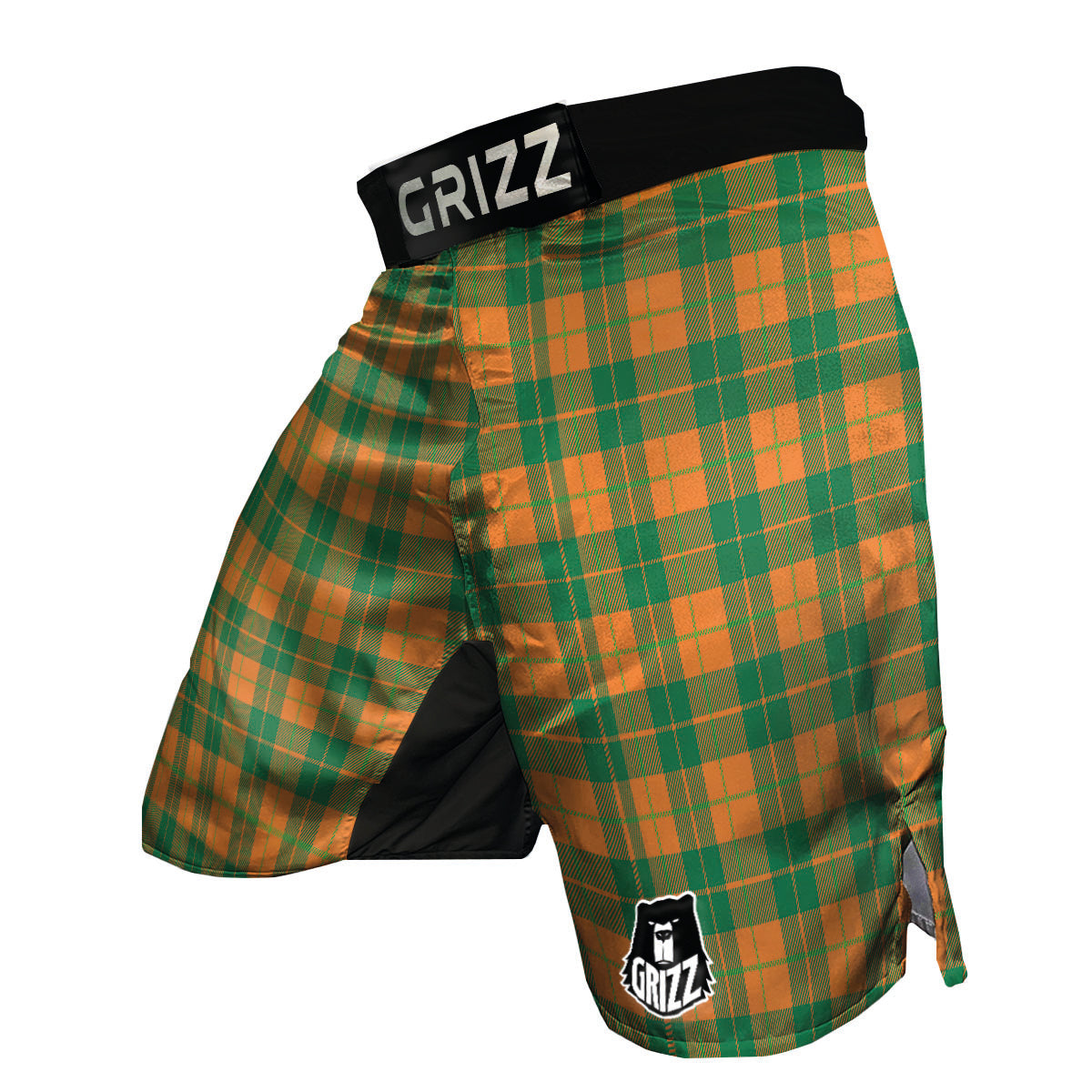 Saint Patrick's Day Irish Tartan Print MMA Shorts-grizzshop