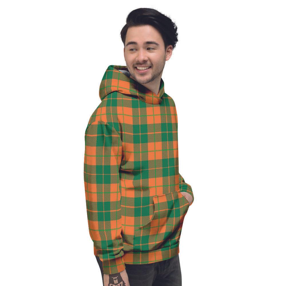 Saint Patrick's Day Irish Tartan Print Men's Hoodie-grizzshop