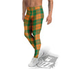 Saint Patrick's Day Irish Tartan Print Men's Leggings-grizzshop