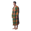 Saint Patrick's Day Irish Tartan Print Men's Robe-grizzshop