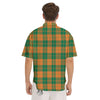 Saint Patrick's Day Irish Tartan Print Men's Short Sleeve Shirts-grizzshop