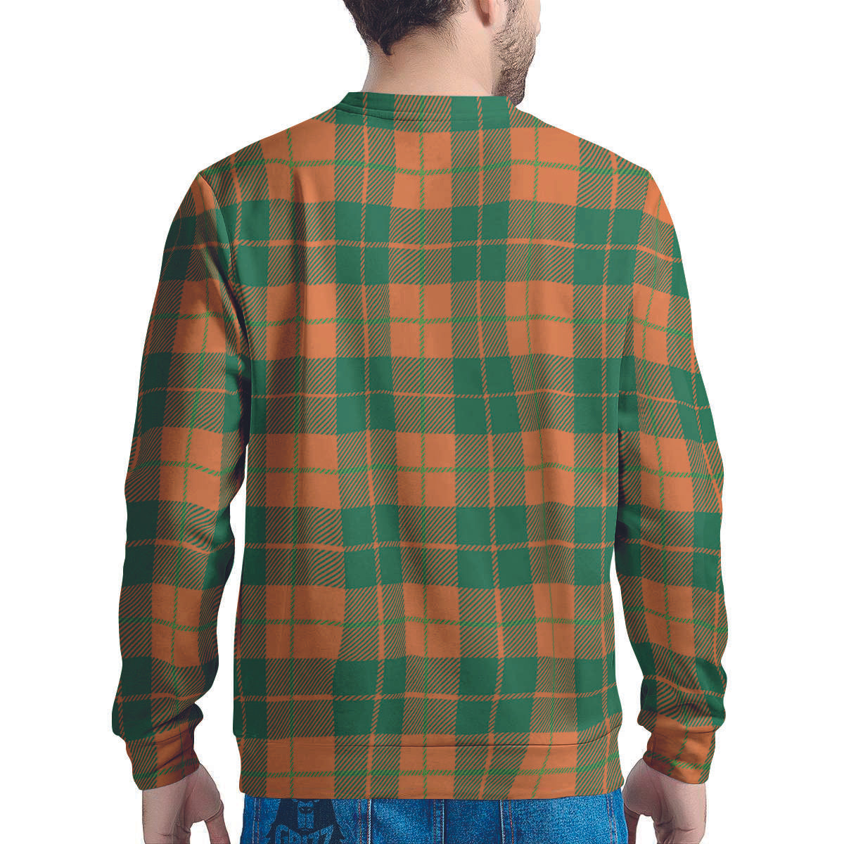 Saint Patrick's Day Irish Tartan Print Men's Sweatshirt-grizzshop