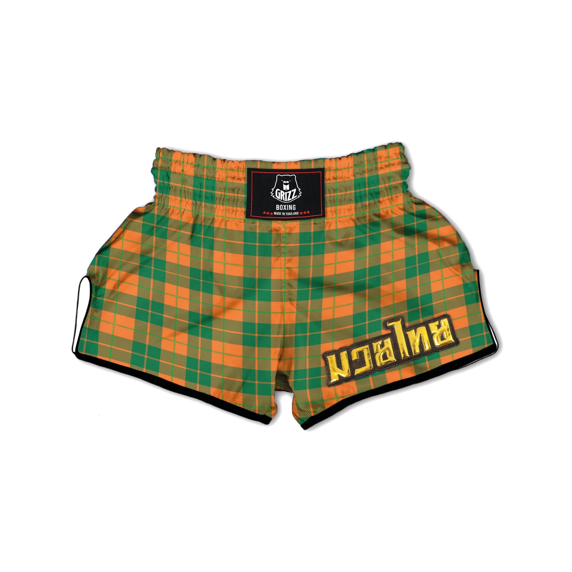 Saint Patrick's Day Irish Tartan Print Muay Thai Boxing Shorts-grizzshop