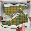 Saint Patrick's Day Irish Tartan Print White Basketball Shoes-grizzshop