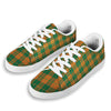 Saint Patrick's Day Irish Tartan Print White Low Top Sneakers-grizzshop