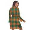 Saint Patrick's Day Irish Tartan Print Women's Robe-grizzshop