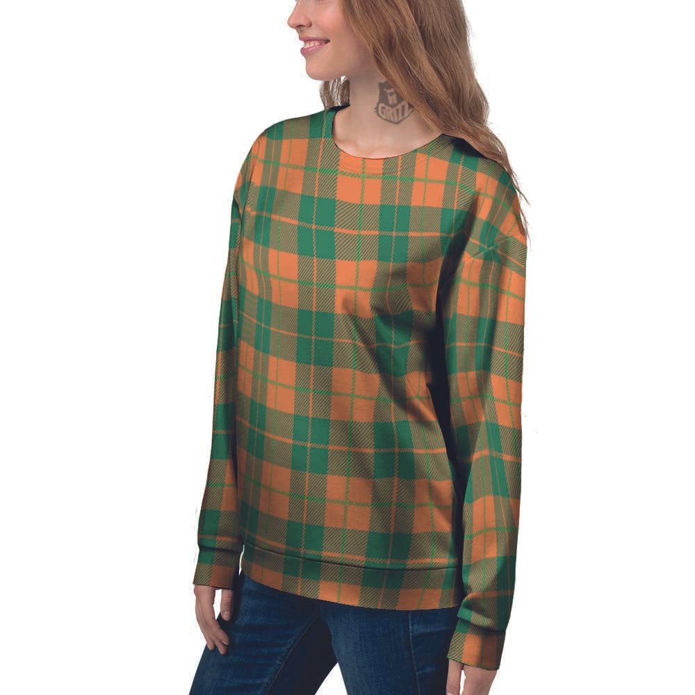 Saint Patrick's Day Irish Tartan Print Women's Sweatshirt-grizzshop