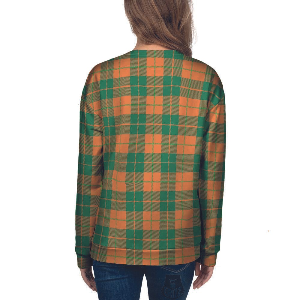 Saint Patrick's Day Irish Tartan Print Women's Sweatshirt-grizzshop