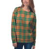 Saint Patrick's Day Irish Tartan Print Women's Sweatshirt-grizzshop