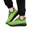 Saint Patrick's Day Shamrock Plaid Print Pattern Black Athletic Shoes-grizzshop