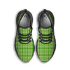 Saint Patrick's Day Shamrock Plaid Print Pattern Black Running Shoes-grizzshop