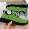 Saint Patrick's Day Shamrock Plaid Print Pattern Black Walking Shoes-grizzshop