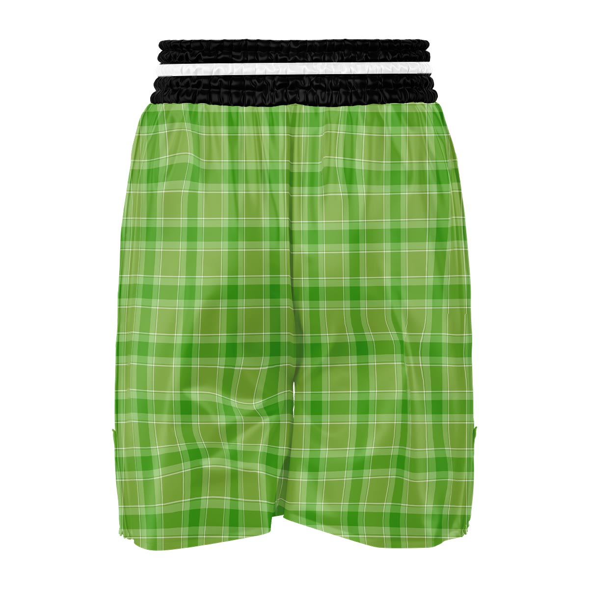 Saint Patrick's Day Shamrock Plaid Print Pattern Boxing Shorts-grizzshop