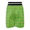 Saint Patrick's Day Shamrock Plaid Print Pattern Boxing Shorts-grizzshop