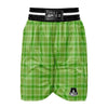 Saint Patrick's Day Shamrock Plaid Print Pattern Boxing Shorts-grizzshop