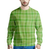 Saint Patrick's Day Shamrock Plaid Print Pattern Men's Sweatshirt-grizzshop