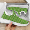 Saint Patrick's Day Shamrock Plaid Print Pattern White Walking Shoes-grizzshop