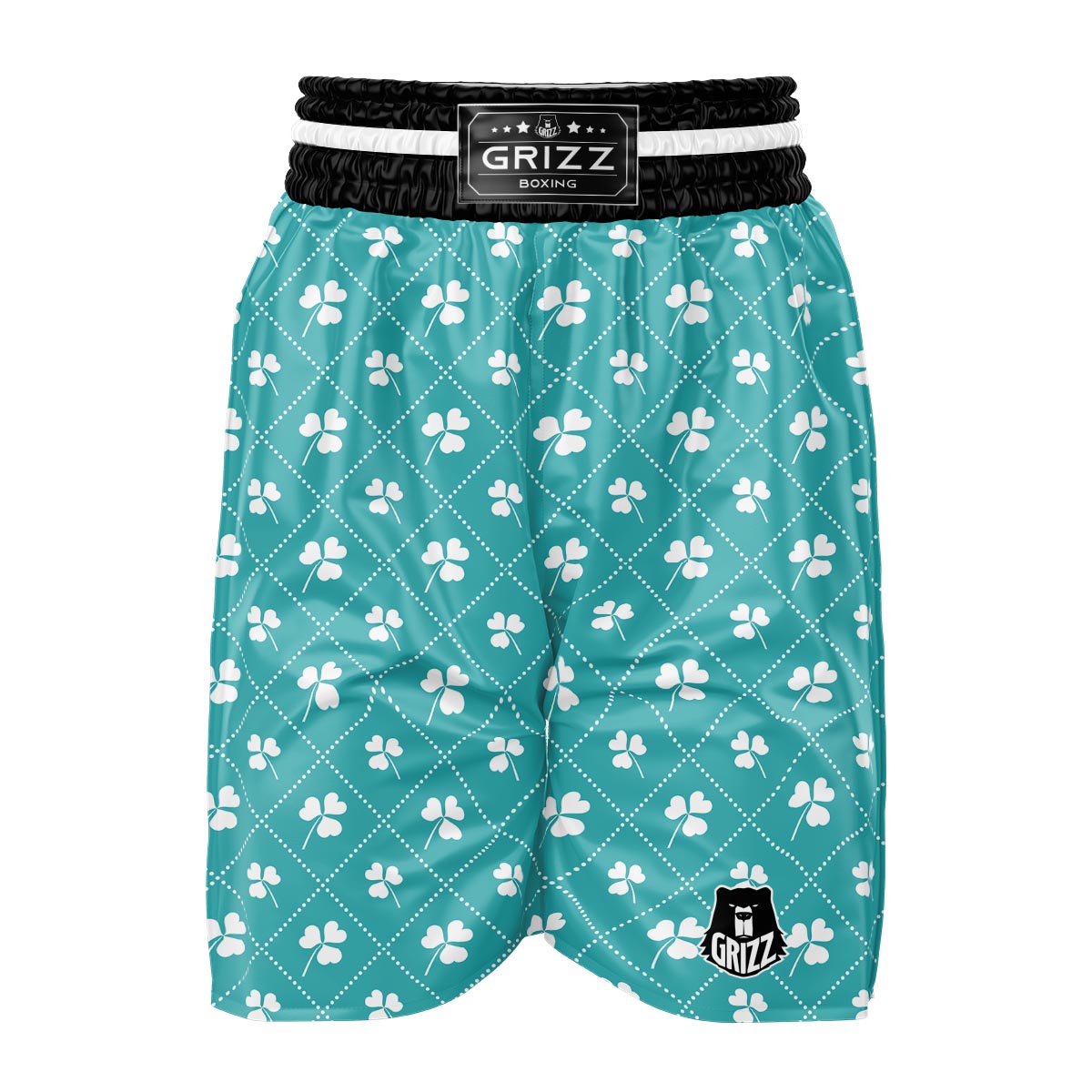 Saint Patrick's Day Shamrock Print Pattern Boxing Shorts-grizzshop