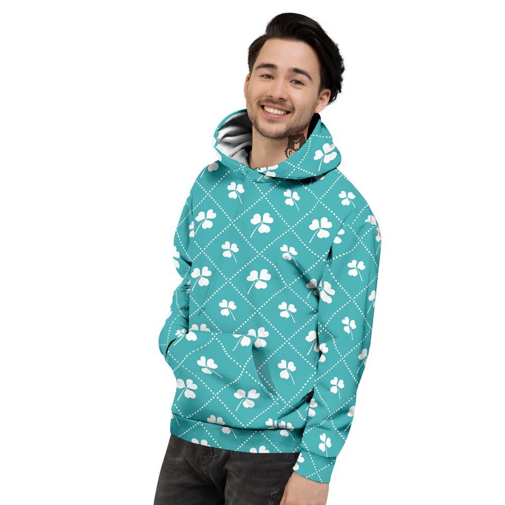 Saint Patrick's Day Shamrock Print Pattern Men's Hoodie-grizzshop