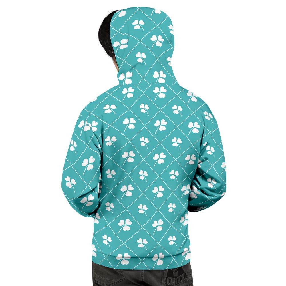 Saint Patrick's Day Shamrock Print Pattern Men's Hoodie-grizzshop