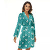 Saint Patrick's Day Shamrock Print Pattern Women's Robe-grizzshop