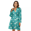 Saint Patrick's Day Shamrock Print Pattern Women's Robe-grizzshop