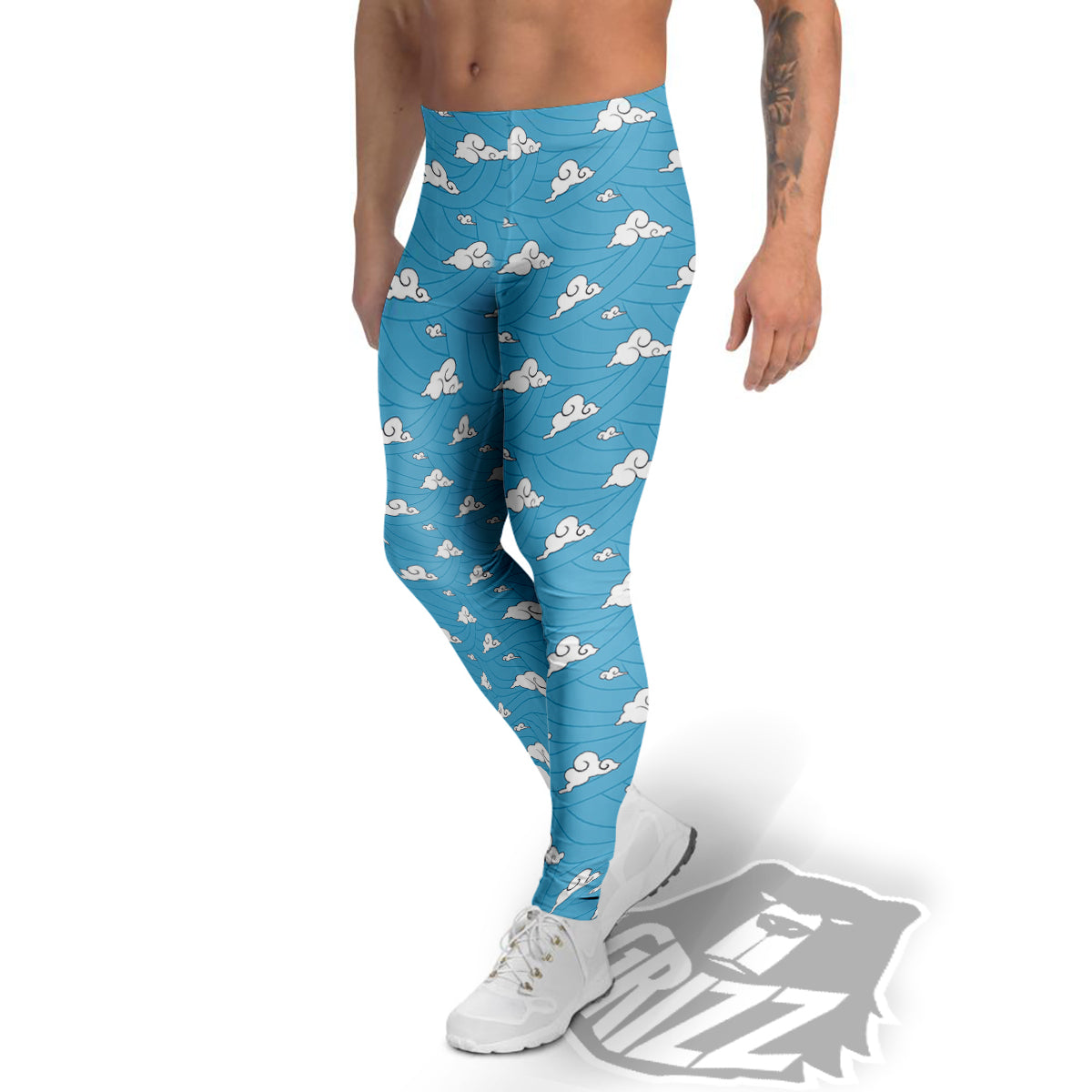 Sakonji Print Pattern Men's Leggings-grizzshop