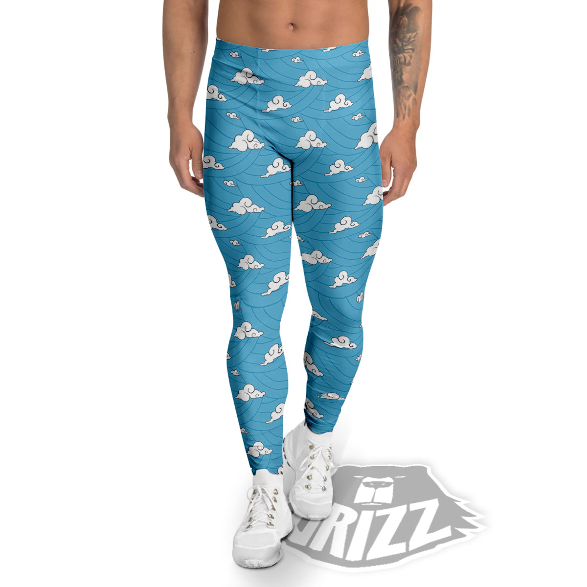 Sakonji Print Pattern Men's Leggings-grizzshop