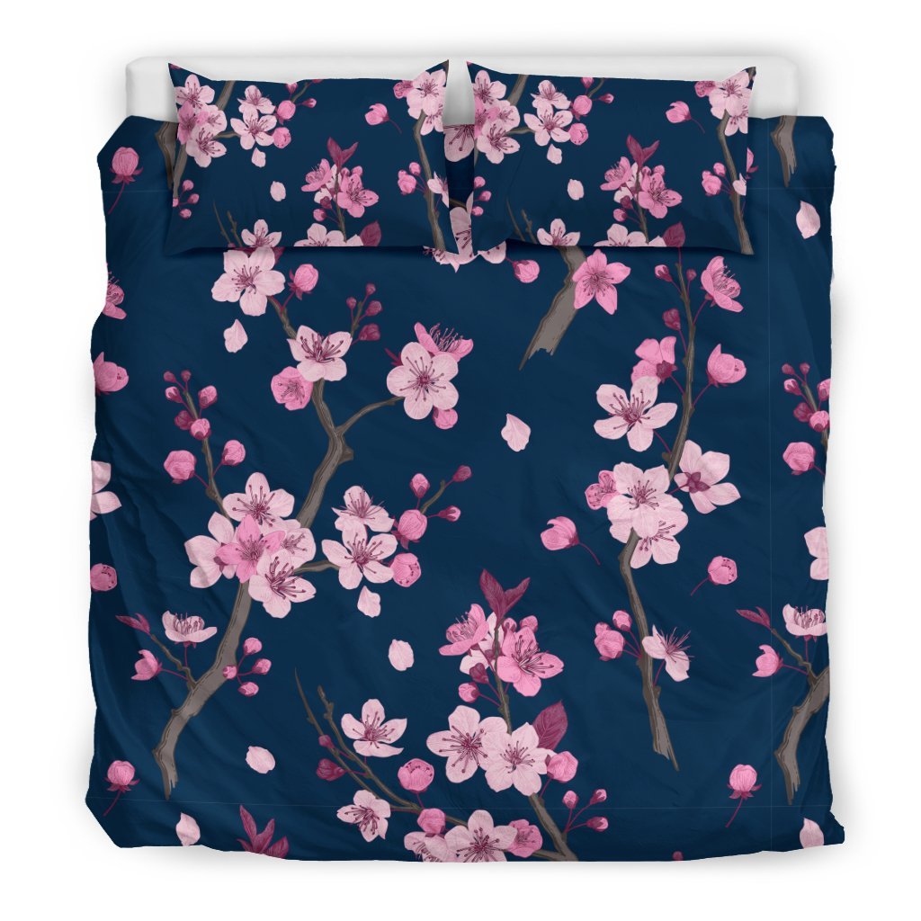 Sakura Cherry Blossom Duvet Cover Bedding Set-grizzshop