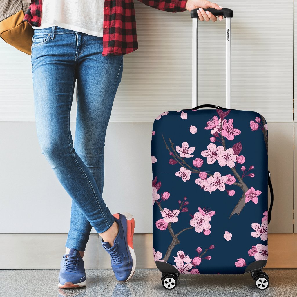 Sakura Cherry Blossom Elastic Luggage Cover Protector-grizzshop