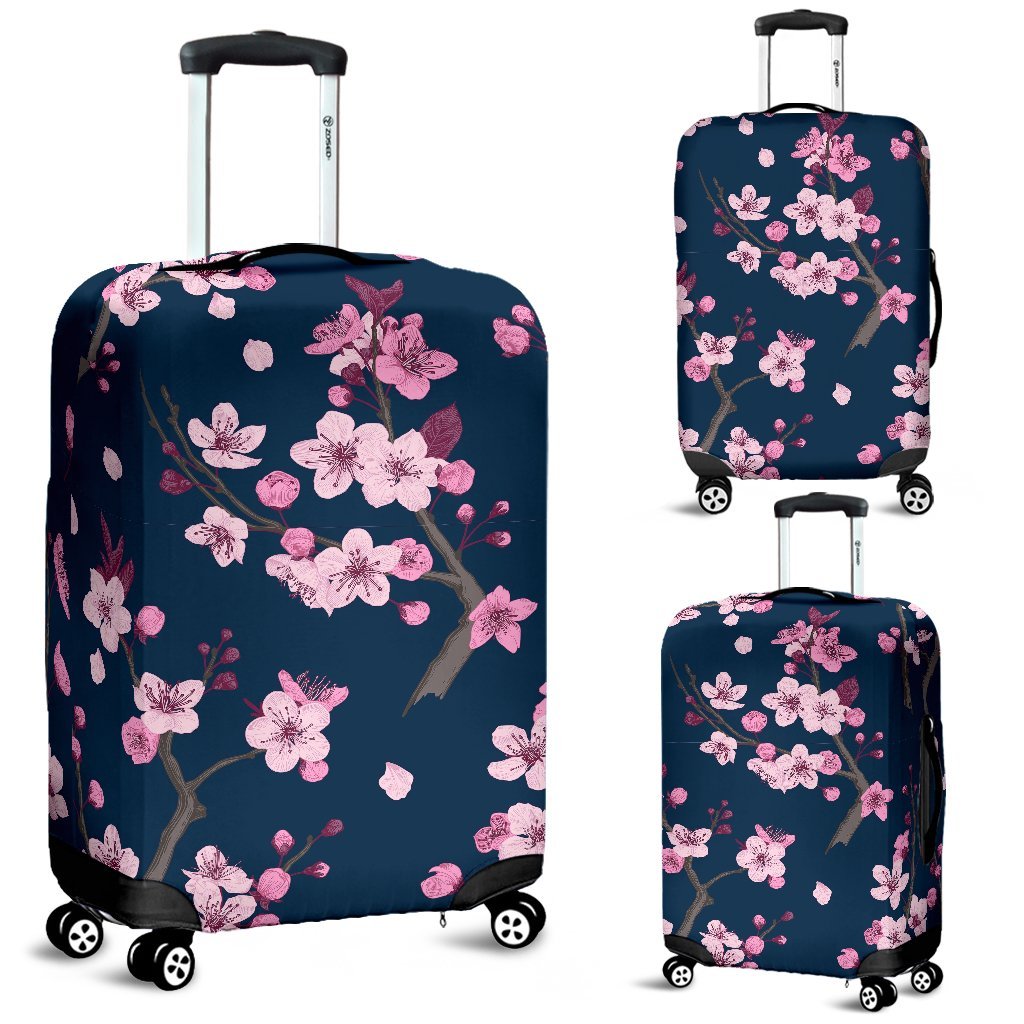 Sakura Cherry Blossom Elastic Luggage Cover Protector-grizzshop