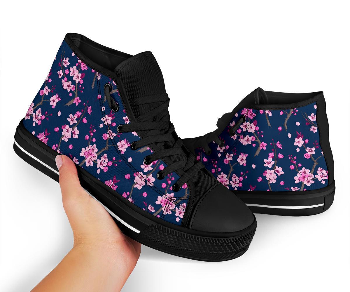 Sakura Cherry Blossom Men Women's High Top Shoes-grizzshop