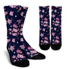 Sakura Cherry Blossom Pattern Print Unisex Crew Socks-grizzshop