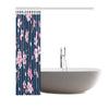 Sakura Cherry Blossom Print Bathroom Shower Curtain-grizzshop