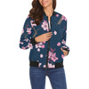 Load image into Gallery viewer, Sakura Cherry Blossom Print Women Casual Bomber Jacket-grizzshop