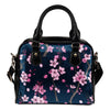 Sakura Cherry Blossom Purse Leather Shoulder Handbag-grizzshop