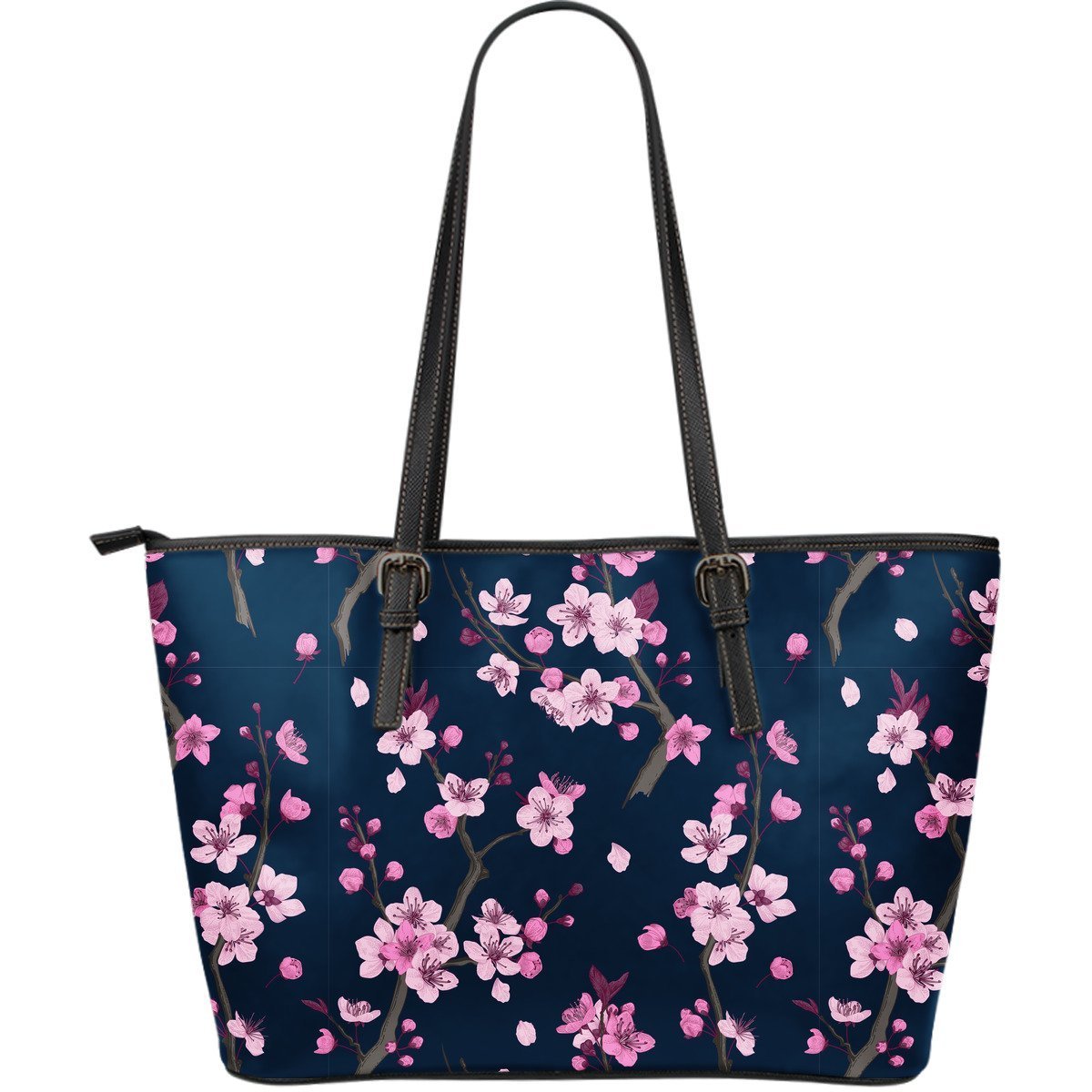 Sakura Cherry Blossom Purse Leather Tote Bag-grizzshop