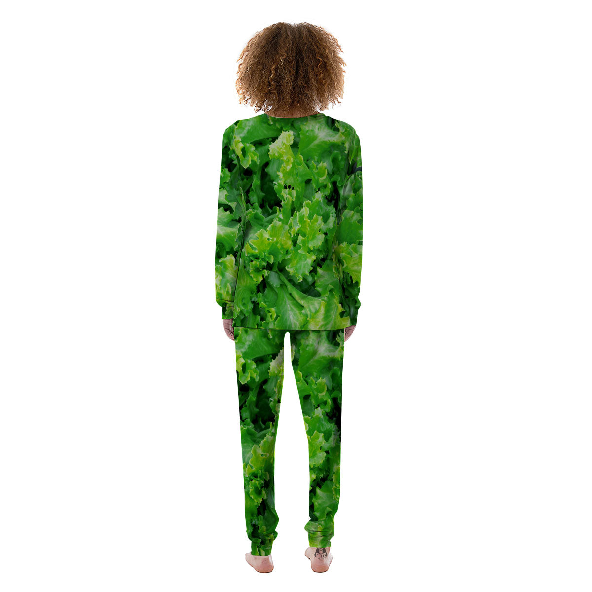 Salad Lettuce Green Print Women's Pajamas-grizzshop