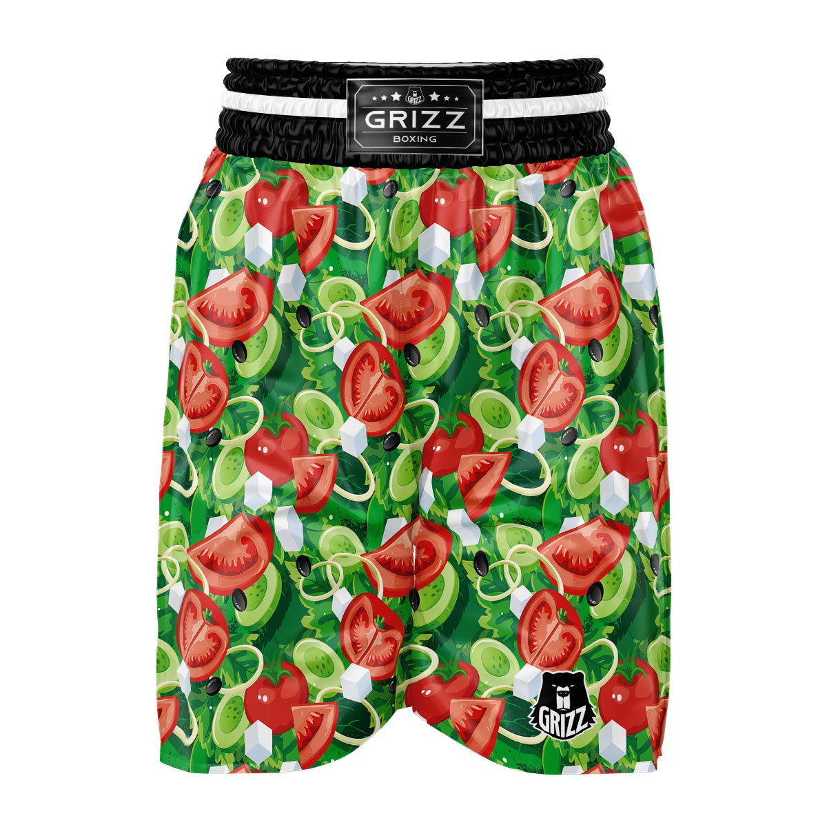 Salad Vegetable Print Pattern Boxing Shorts-grizzshop