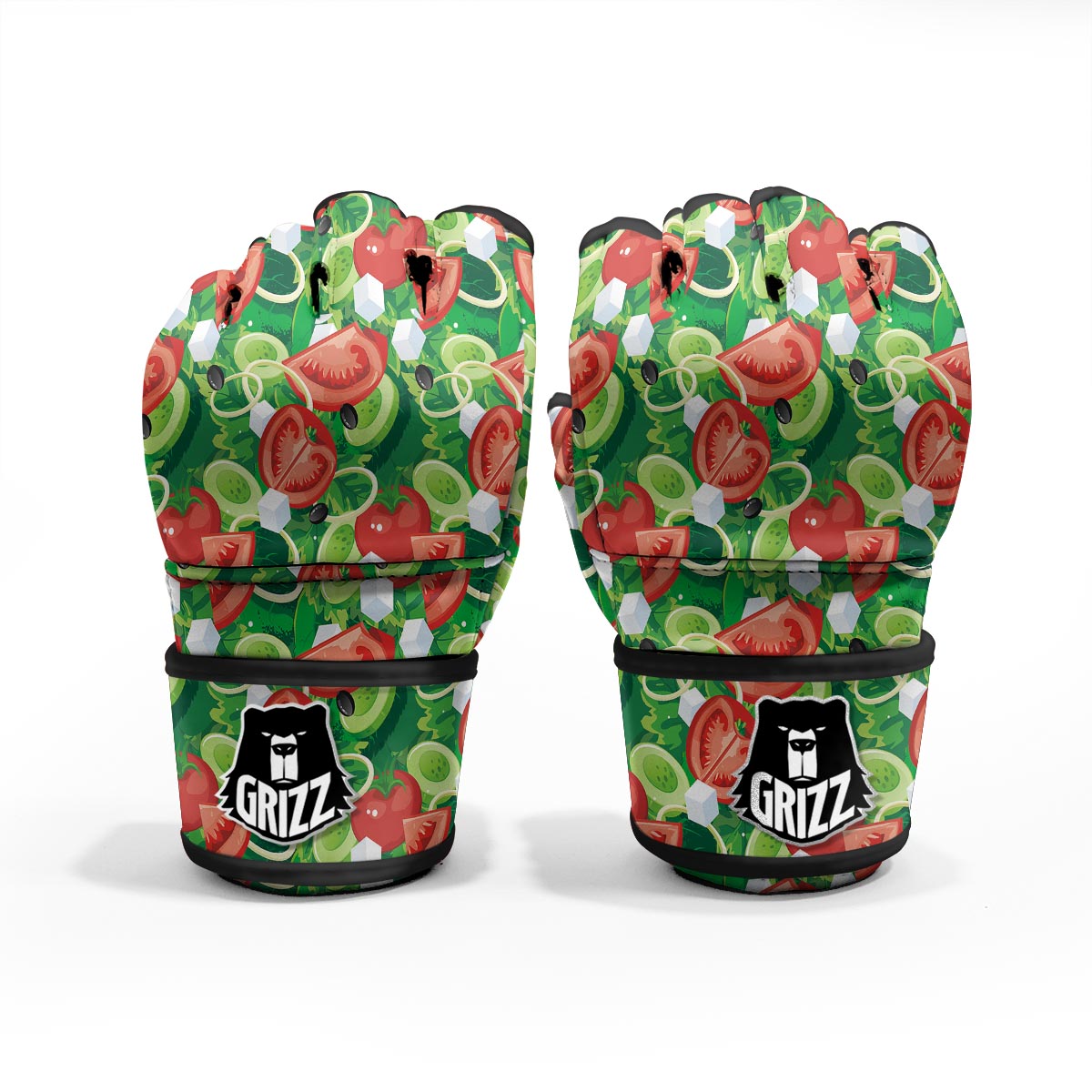 Salad Vegetable Print Pattern MMA Gloves-grizzshop