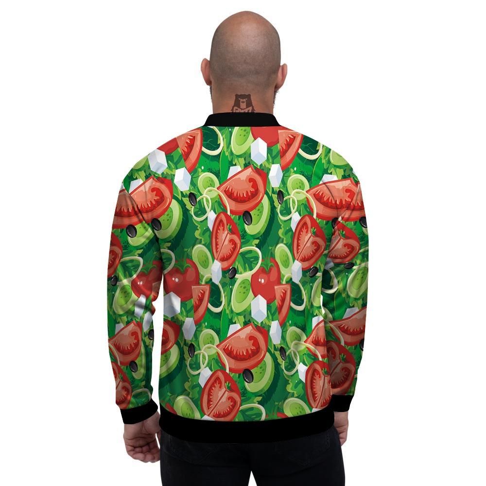 Salad Vegetable Print Pattern Men's Bomber Jacket-grizzshop