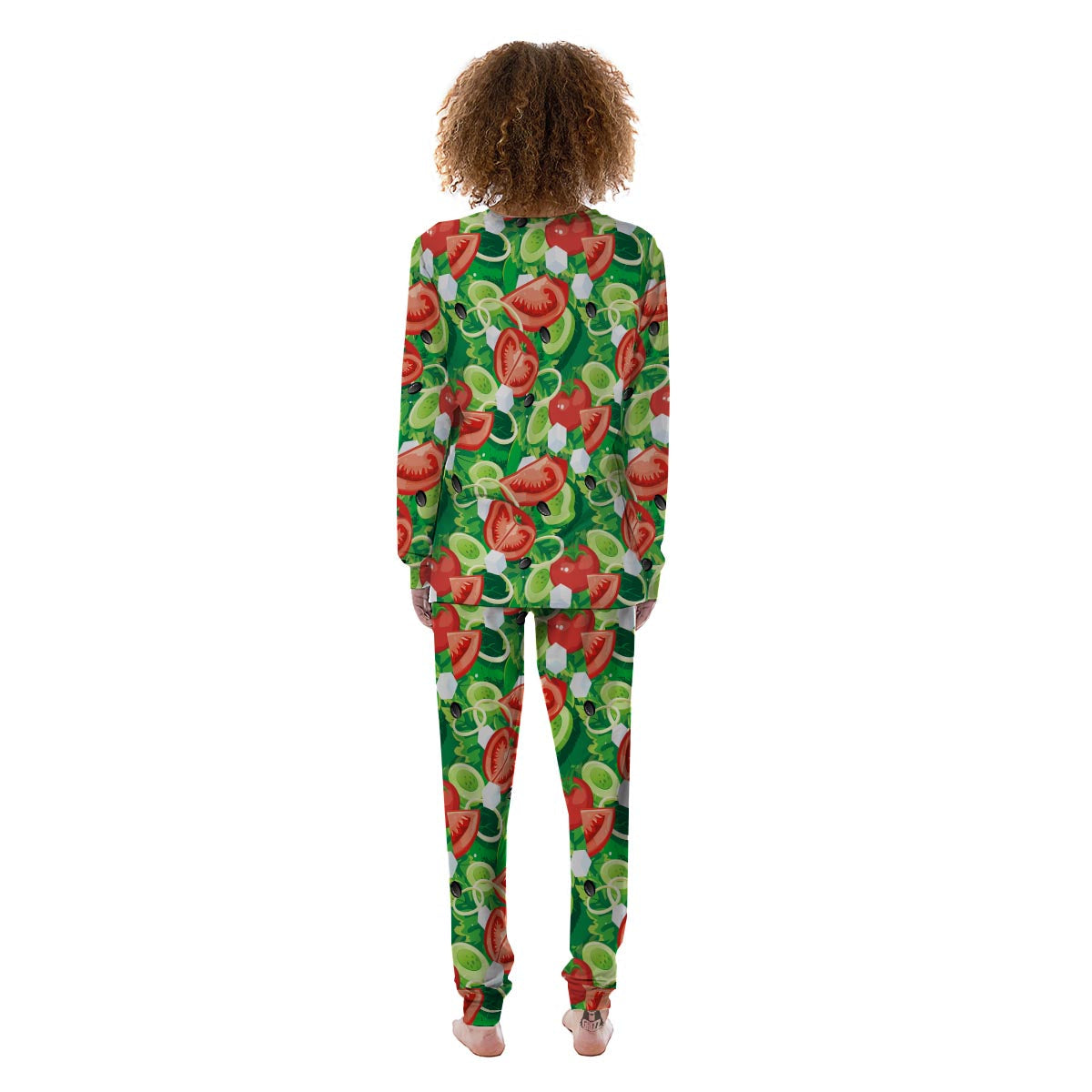 Salad Vegetable Print Pattern Women's Pajamas-grizzshop