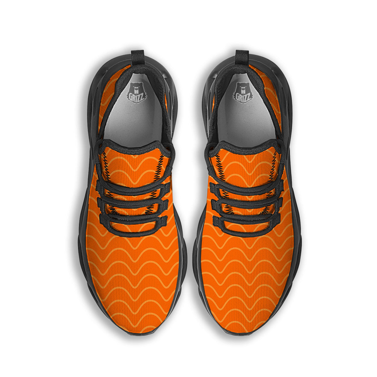 Salmon Fillet Print Black Running Shoes-grizzshop