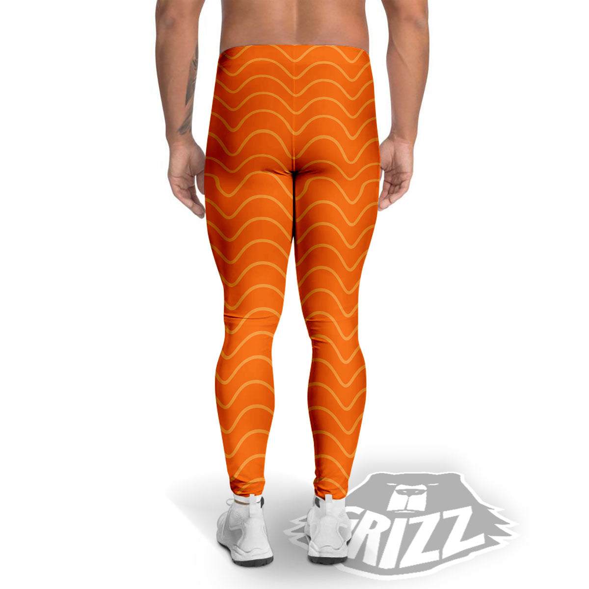 Salmon Fillet Print Men's Leggings-grizzshop