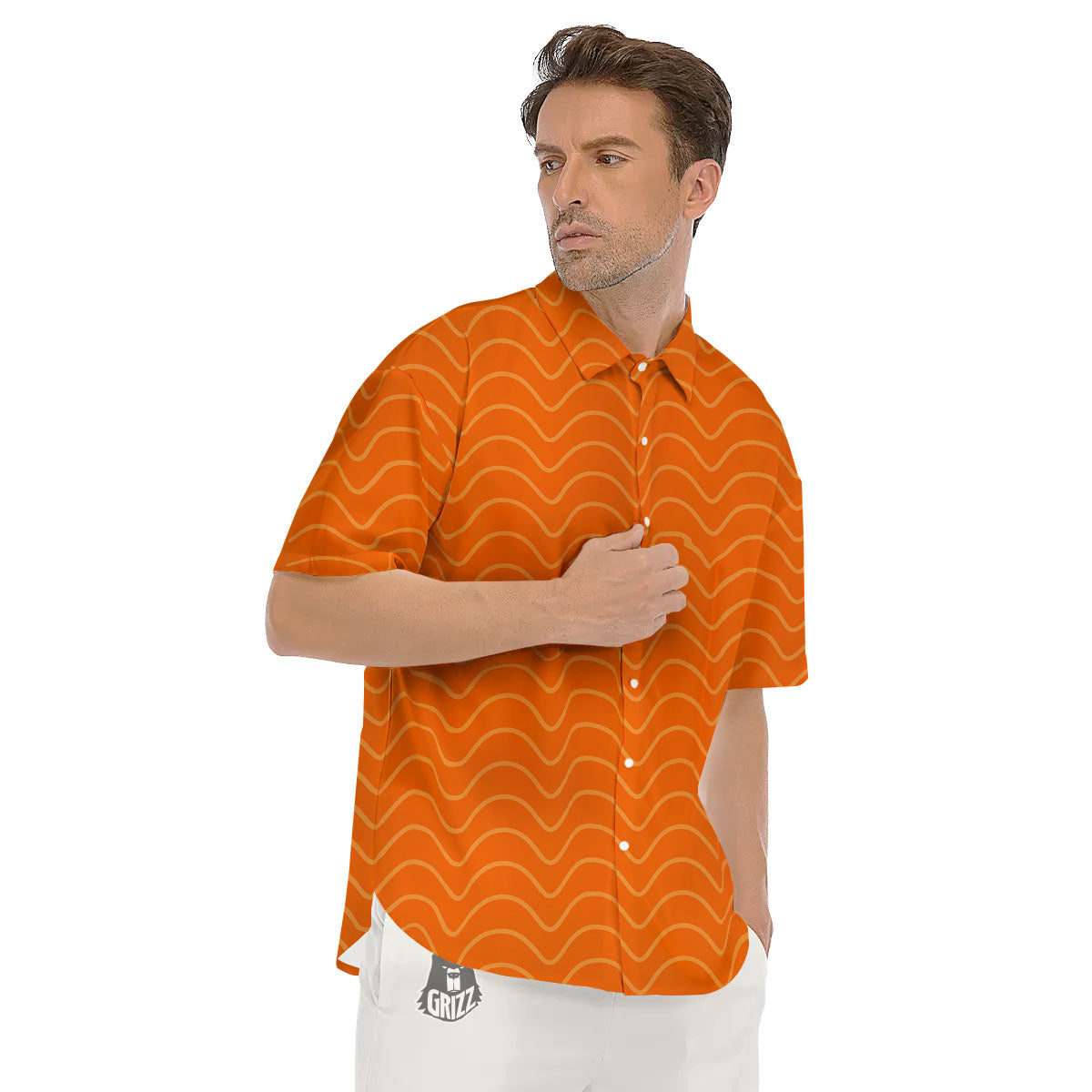 Salmon Fillet Print Men's Short Sleeve Shirts-grizzshop