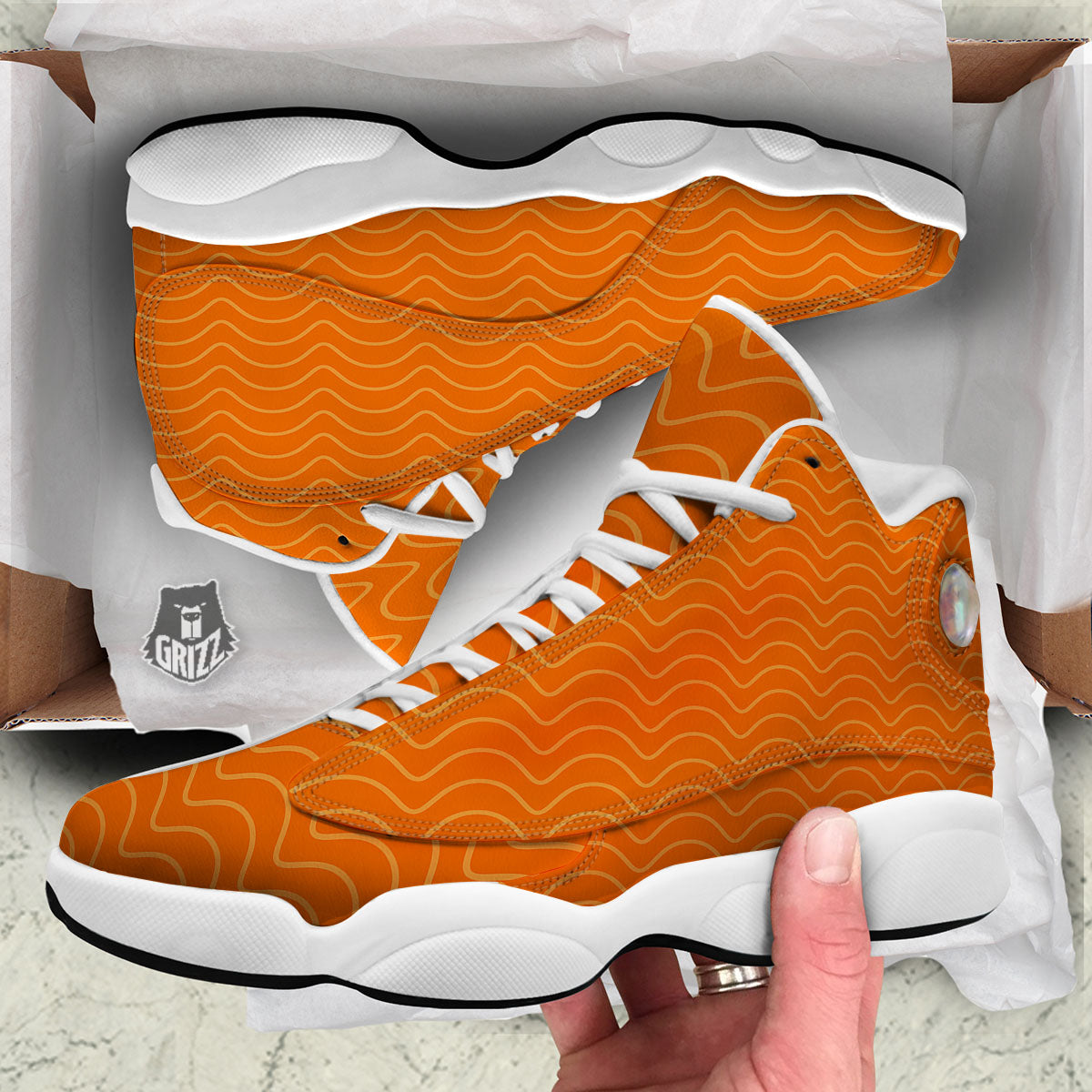 Salmon Fillet Print White Basketball Shoes-grizzshop