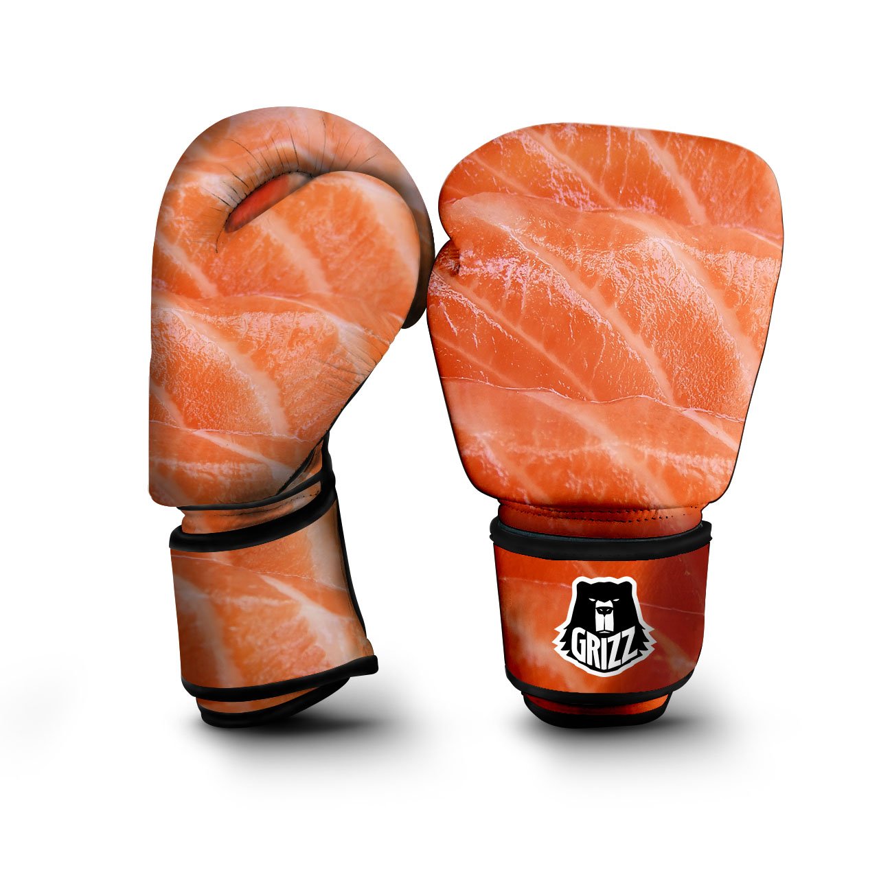 Salmon Print Boxing Gloves-grizzshop