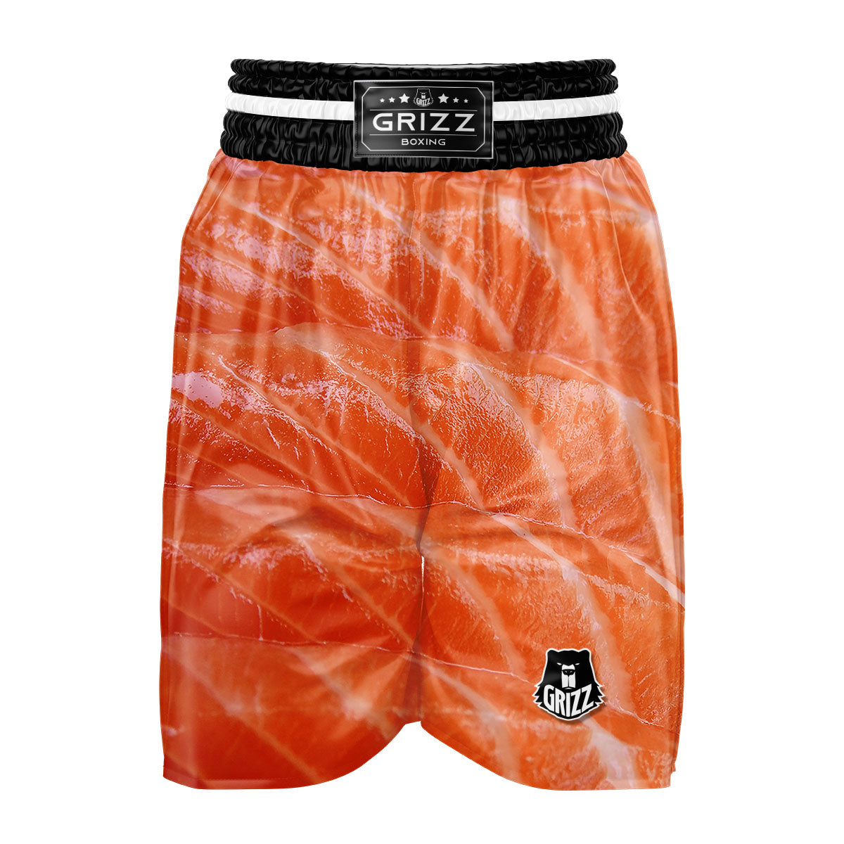 Salmon Print Boxing Shorts-grizzshop