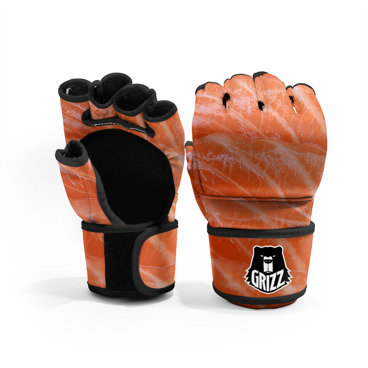 Salmon Print MMA Gloves-grizzshop